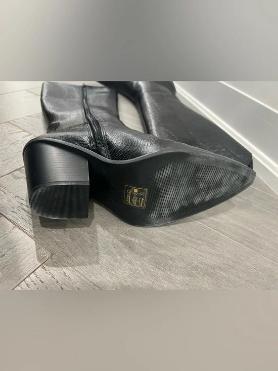 Aldo Women's Black Textured Knee-High Heeled Boot - Picture 9 of 11